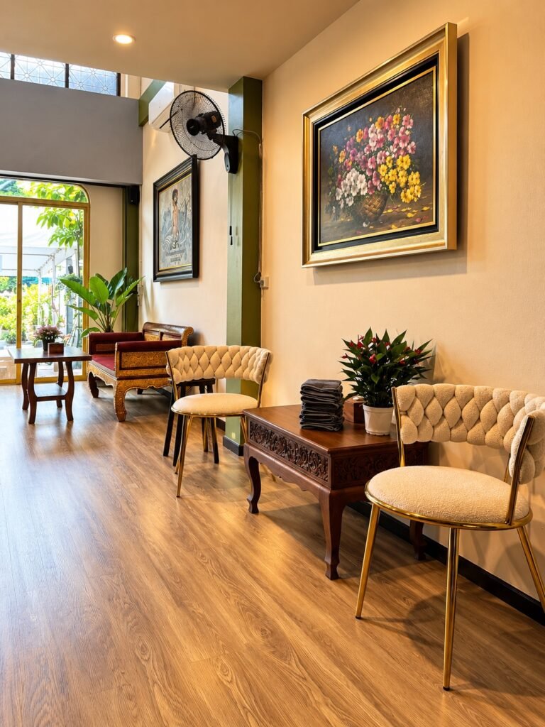 Thai massage treatment room at Sweet Lemongrass Massage 6 in Phuket Old Town